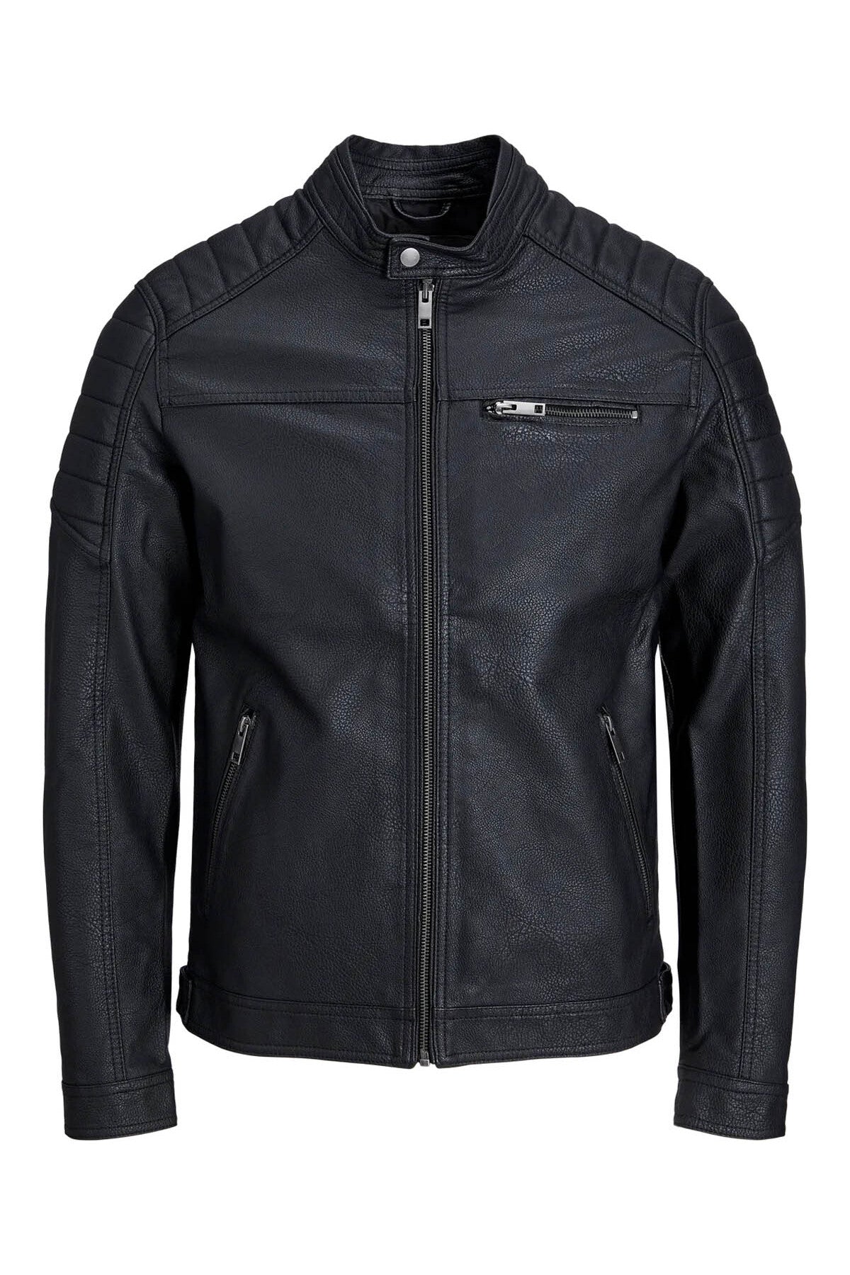 Jjerocky Jacket Noos Siyah Erkek Deri Ceket 12147218